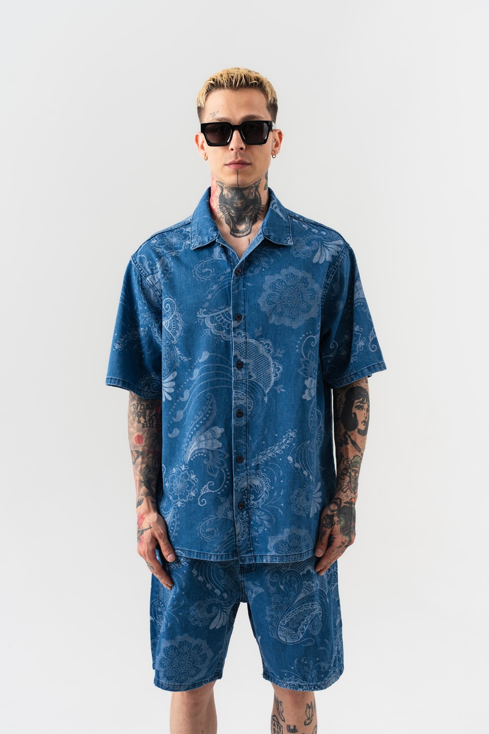 Offtrack Nakış Desen Oversize Gömlek