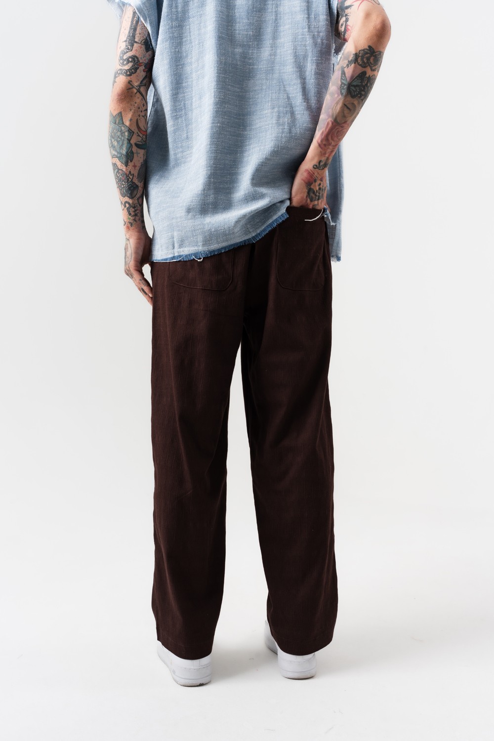 Traveler Keten Baggy Pantolon