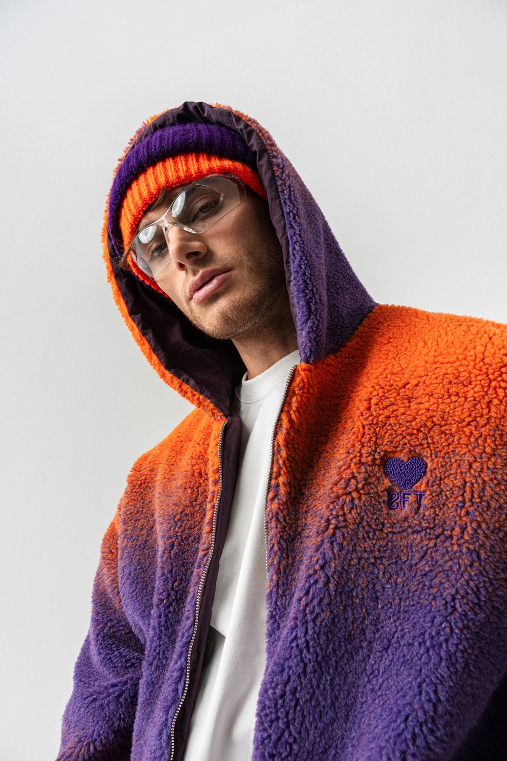 Grayscale Fermuarlı Polar Mont