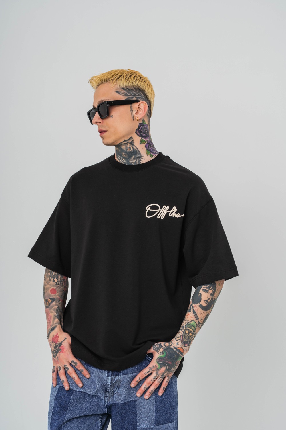 System Nakış Detaylı Oversize T-shirt