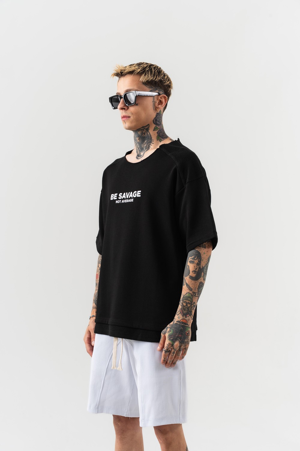 Be Savage Oversize T-shirt - Siyah
