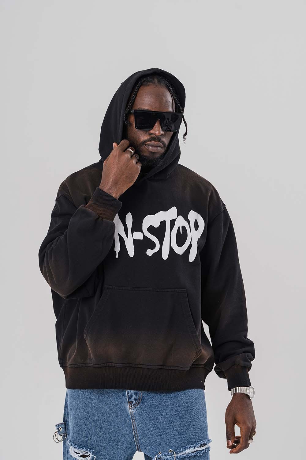 Non-Stop Yıkamalı Kapüşonlu Sweatshirt