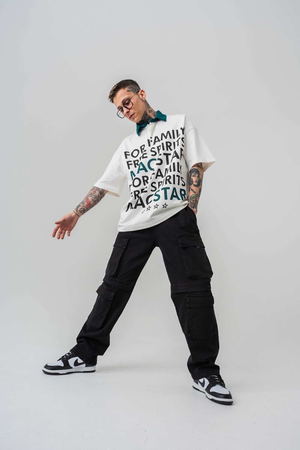 Family Polo Yaka Oversize T-shirt
