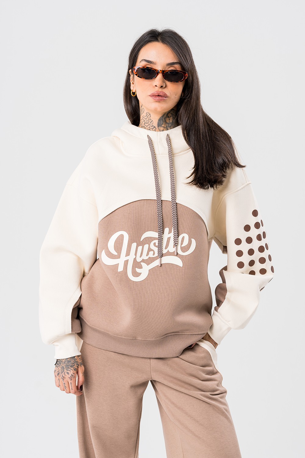 Hustle Kapüşonlu Kadın Sweatshirt