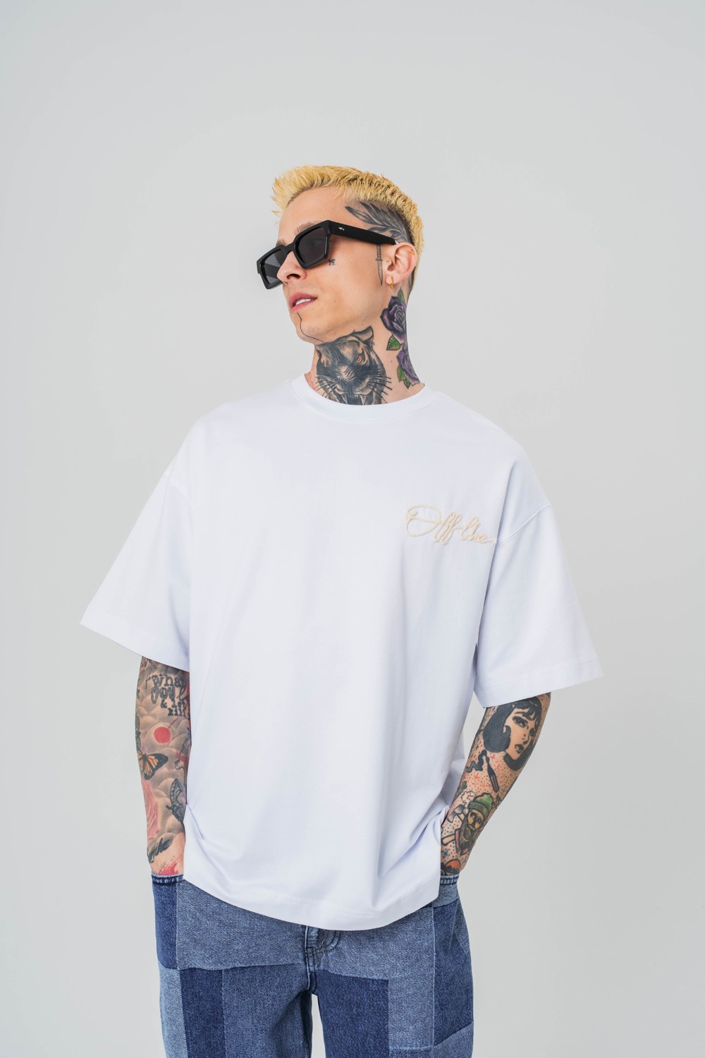 System Nakış Detaylı Oversize T-shirt