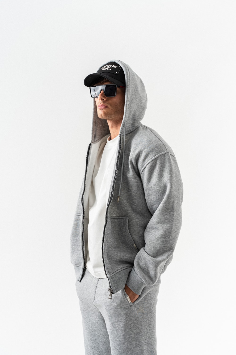 Brickstorm Fermuarlı Hoodie ve Jogger Eşofman Takımı - Grimelanj