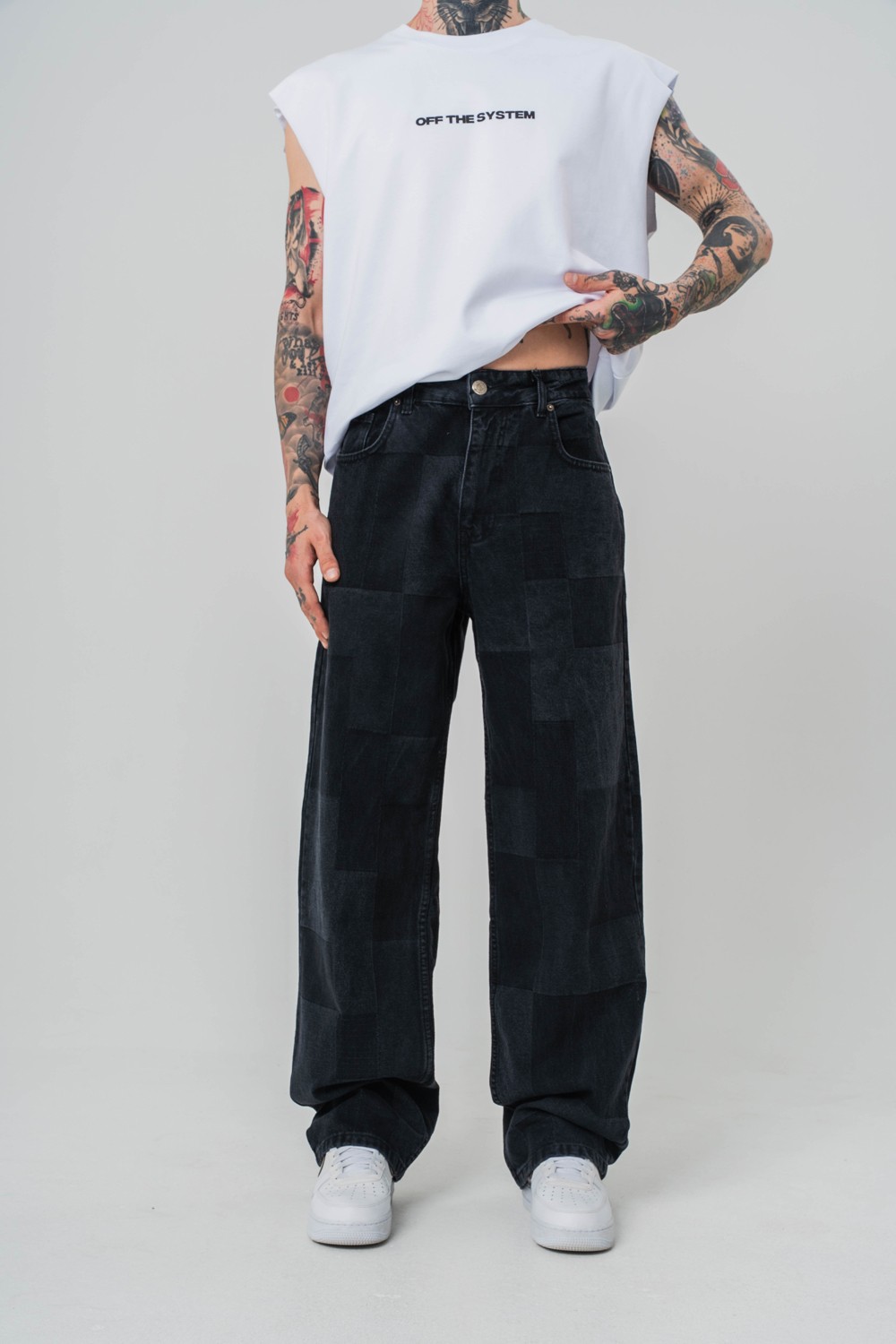 Oblong Flow Jean Oversize Baggy Pantolon - Siyah
