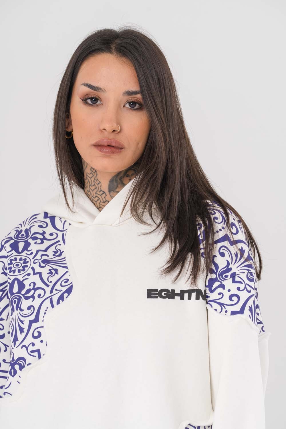 EGHTN Yama Motif Patch Detaylı Kapüşonlu Sweatshirt