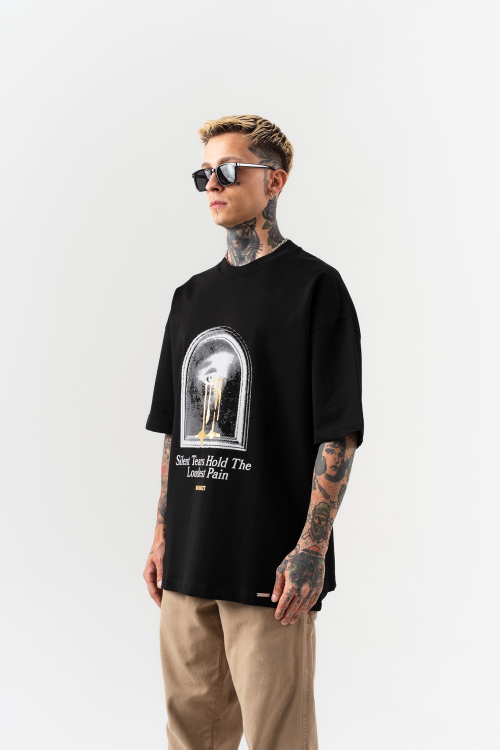Goldtear Kabartma Baskı Oversize T-shirt