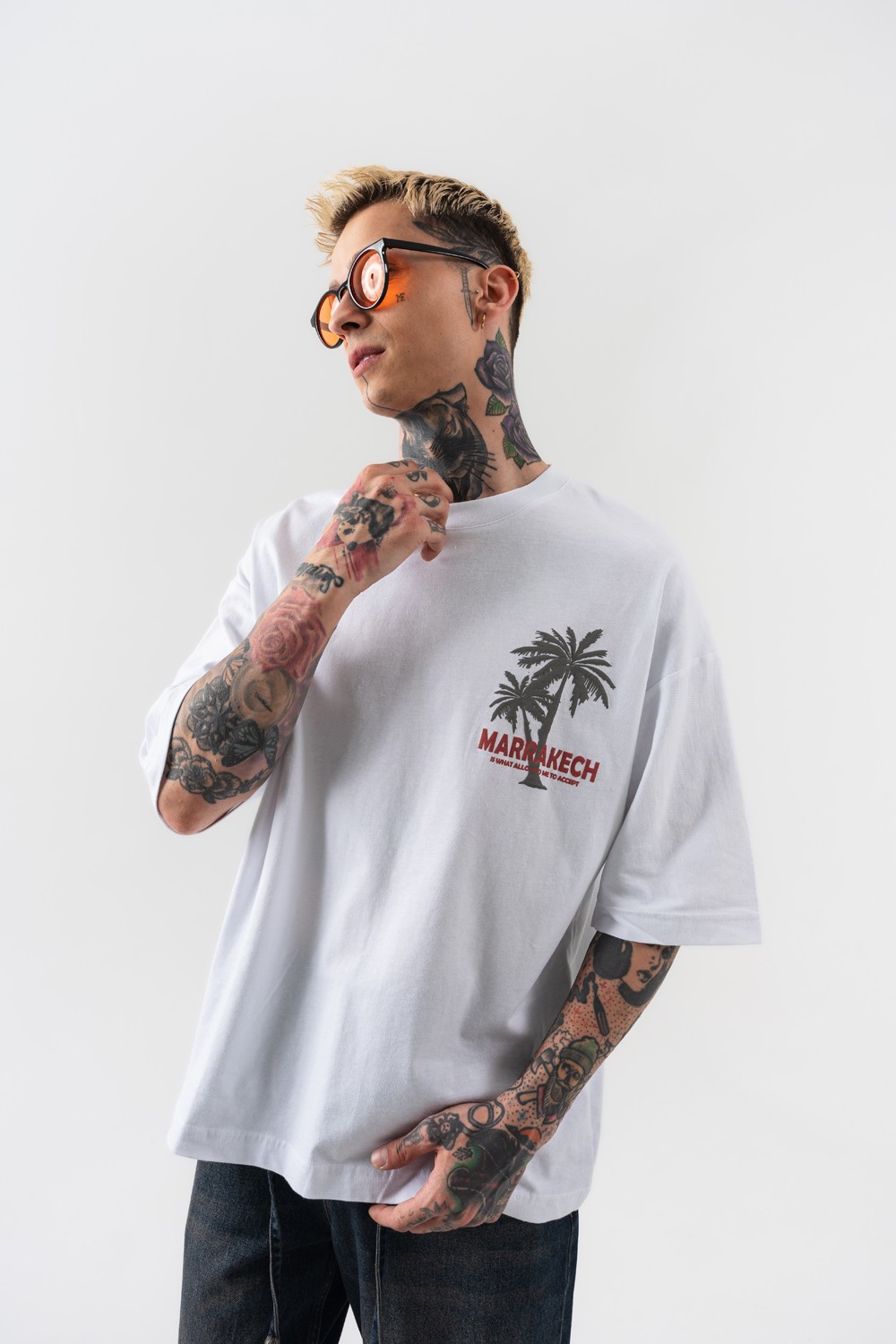 Marrakech Sırt Baskılı Oversize T-shirt