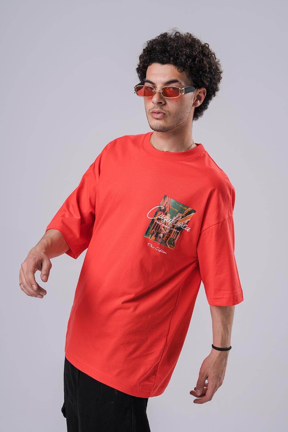 Casablanca  Nakış Detay Bisiklet Yaka Oversize T-shirt