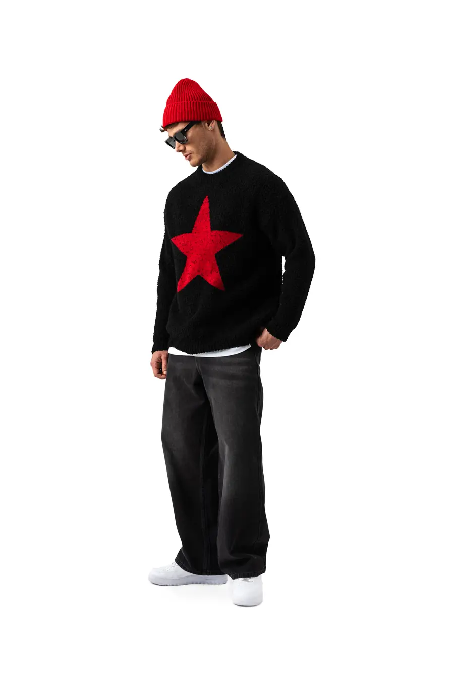 Star Bisiklet Yaka Teddy Kumaş Kazak