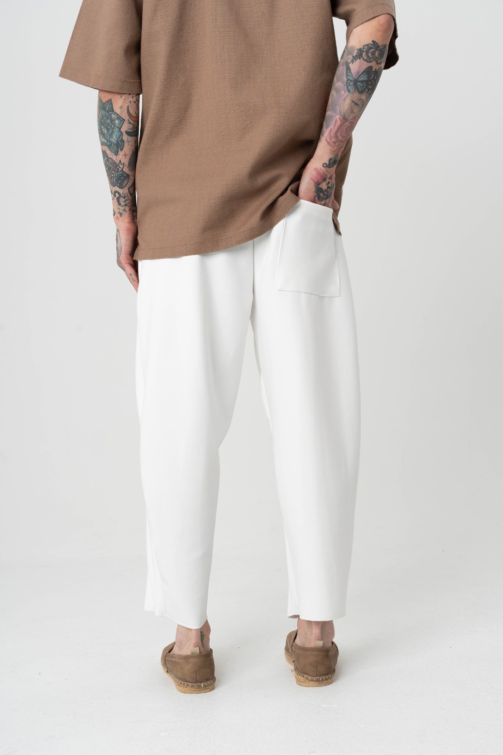 Gentlemen Bel Lastik Detaylı Overlok Paça Baget Pantolon