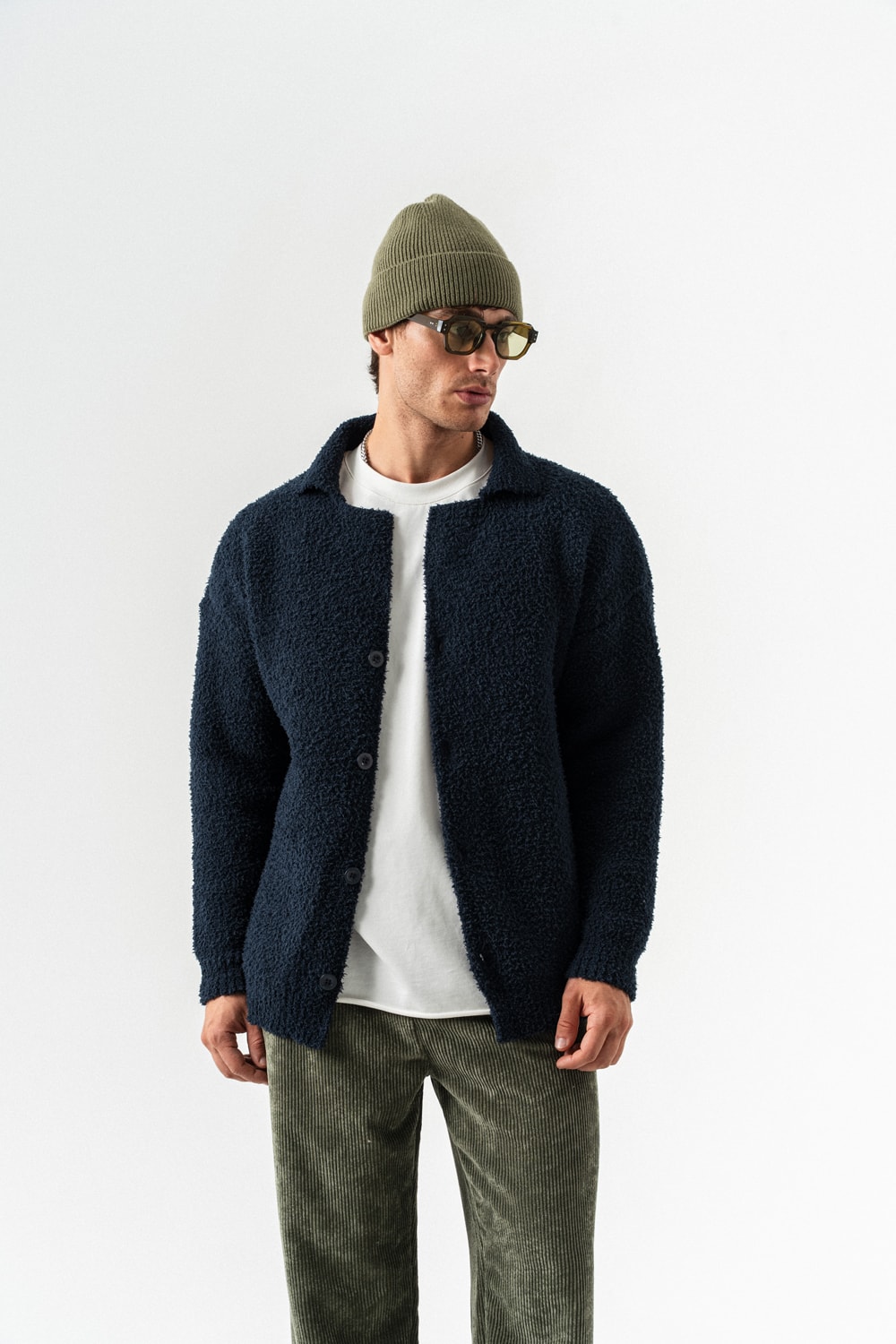 Coldline Düğmeli Peluş Hırka