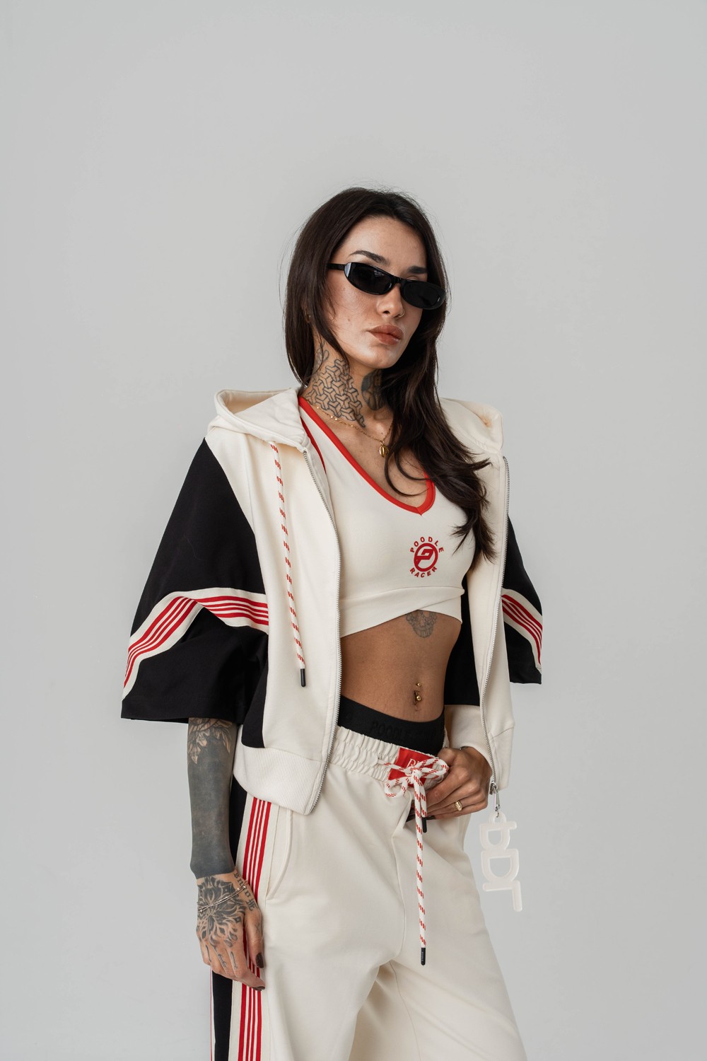 Zest Crop ve Kapüşonlı Kadın T-shirt 2'li Set