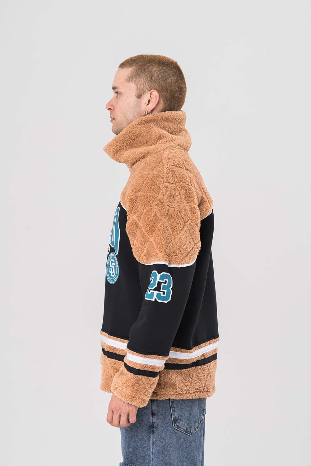 San Diego Balıkçı Yaka Peluş Sweatshirt