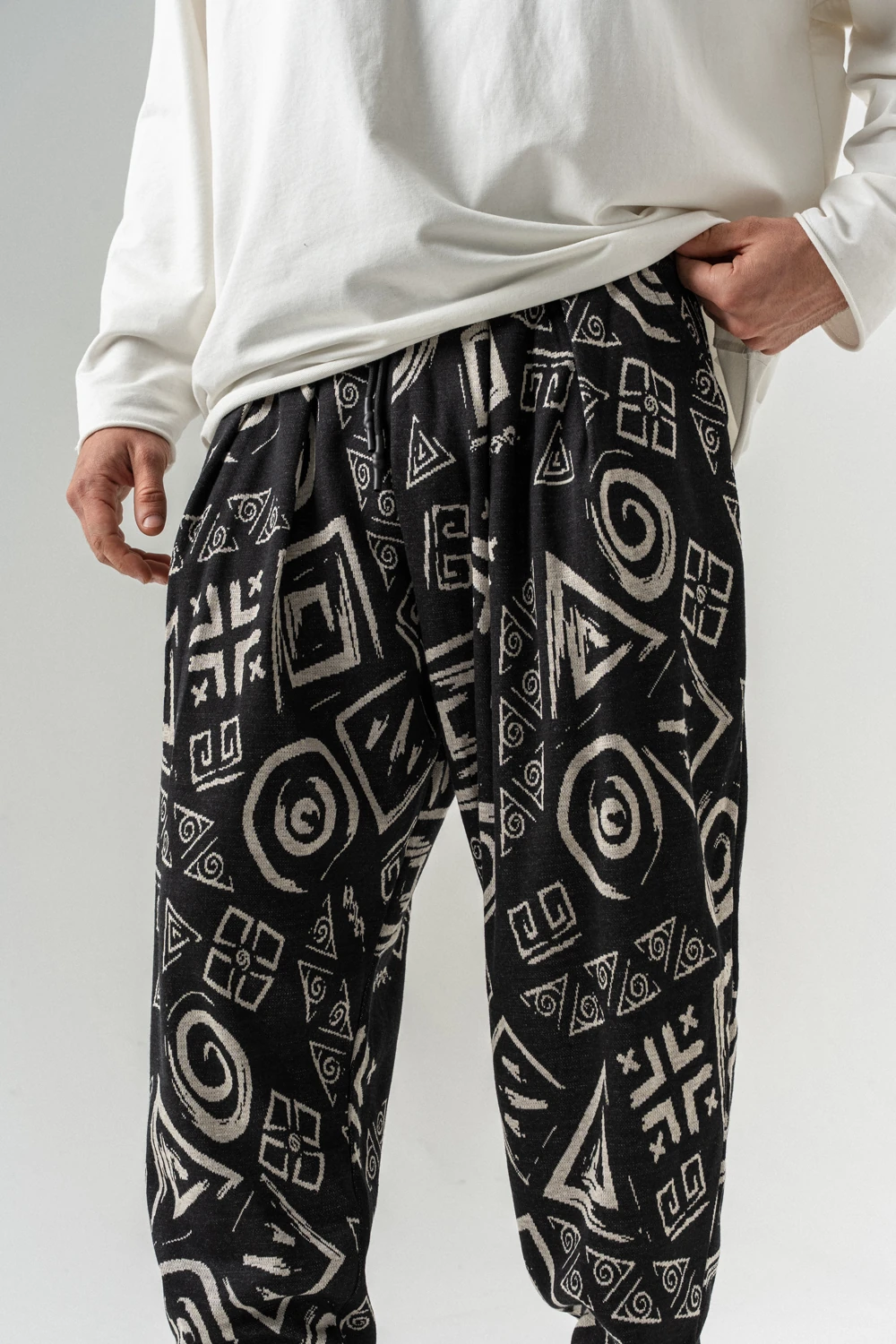 Shape Bel ve Paça Lastikli Pileli Şalvar