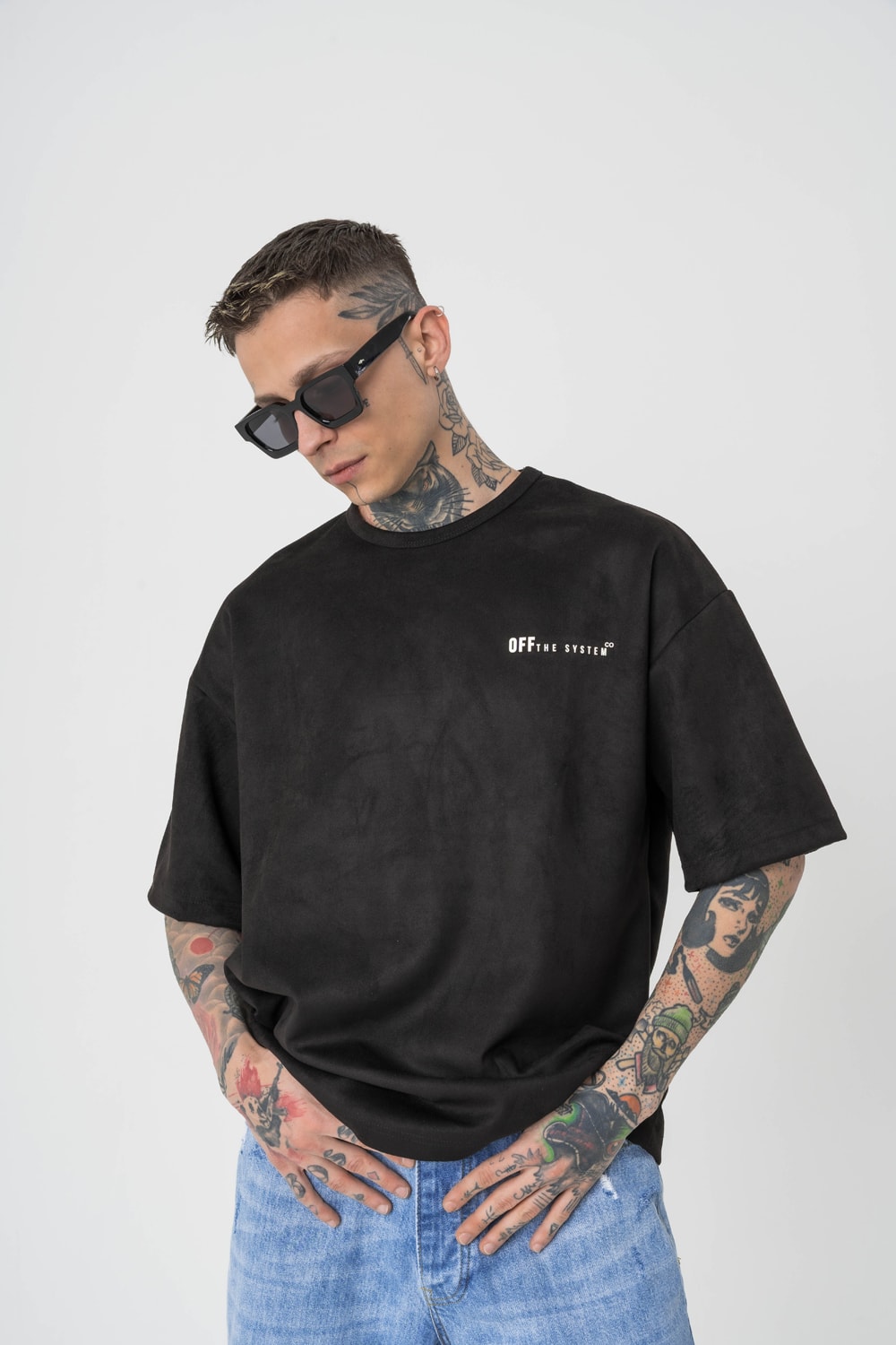 9Village Süet Oversize T-shirt