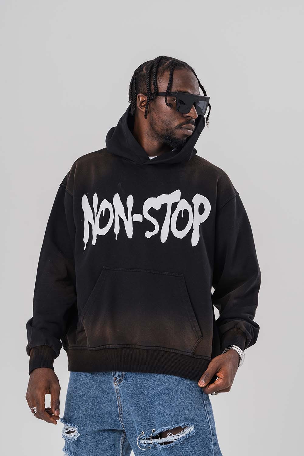 Non-Stop Yıkamalı Kapüşonlu Sweatshirt