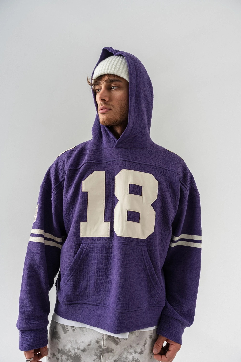 Guard 18 Patch Nakışlı Kapüşonlu Sweatshirt