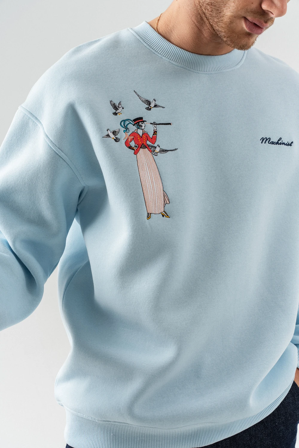 Painter Art Bisiklet Yaka Sweatshirt