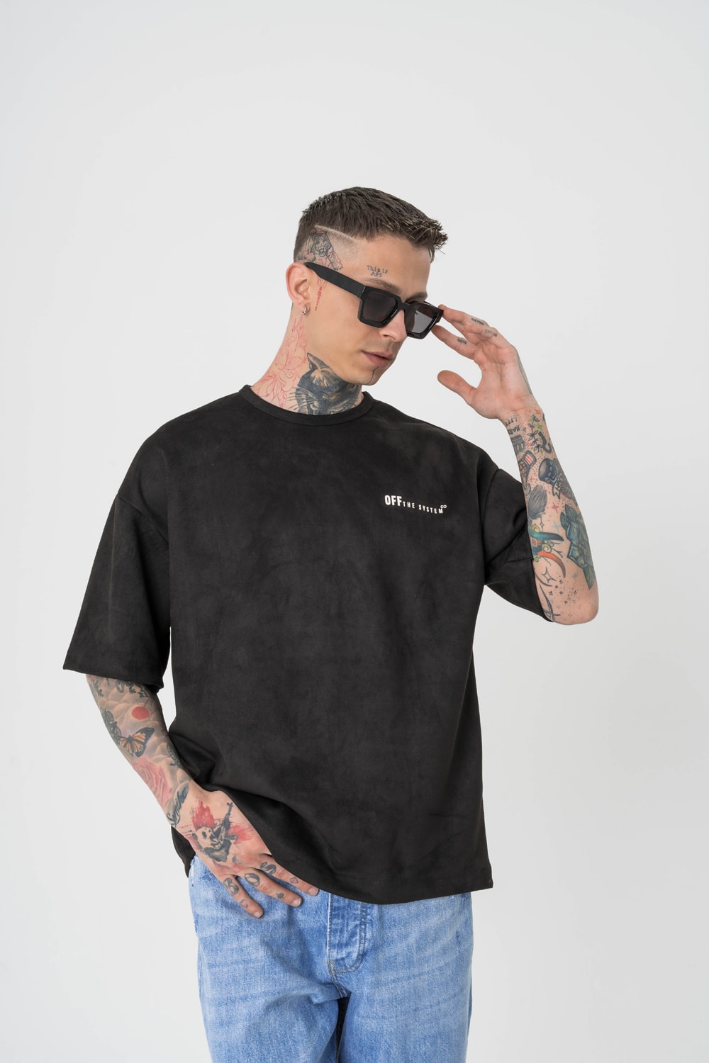 9Village Süet Oversize T-shirt
