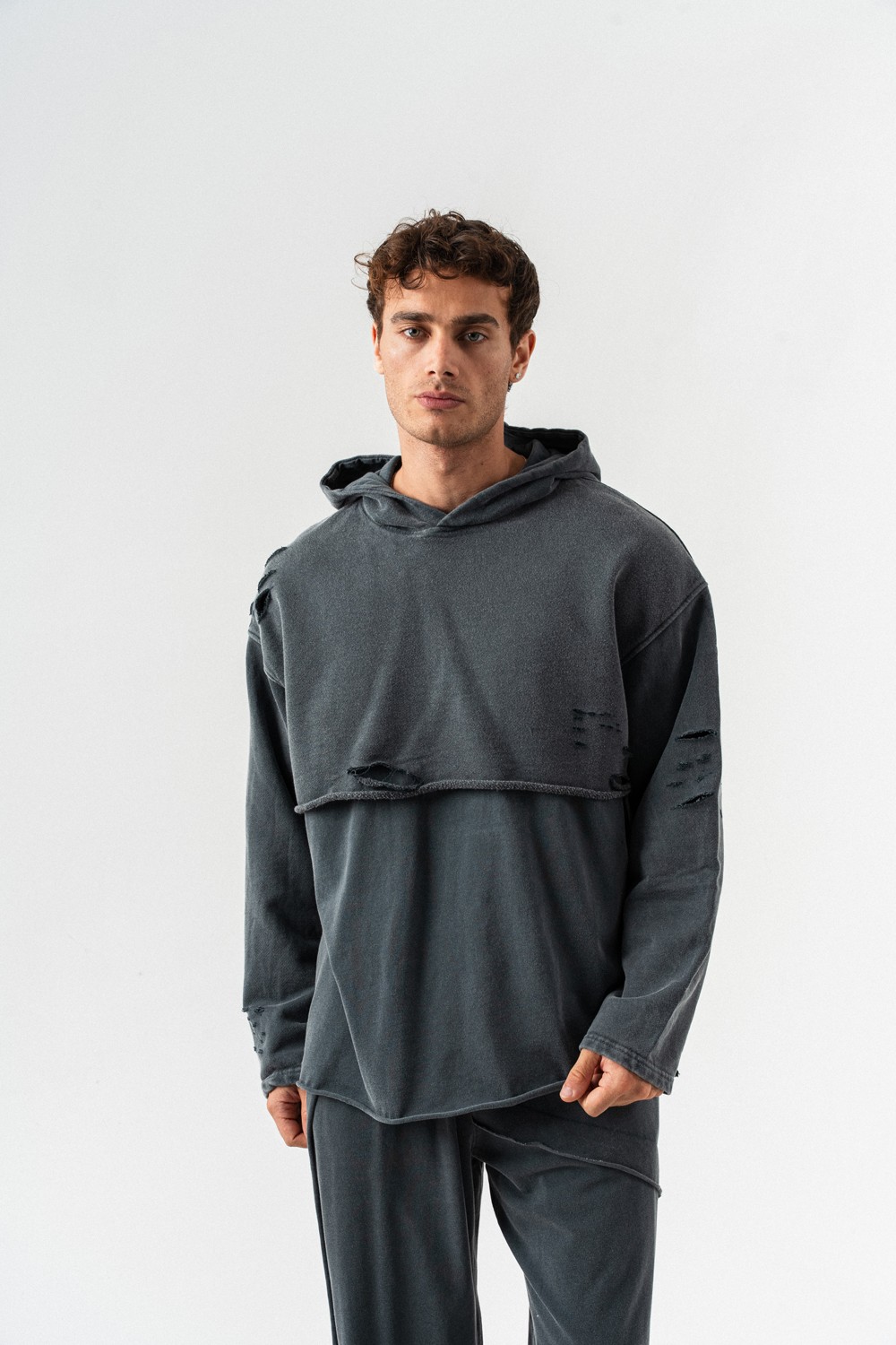 Grindhouse Kesik Detaylı Sweatshirt Hoodie