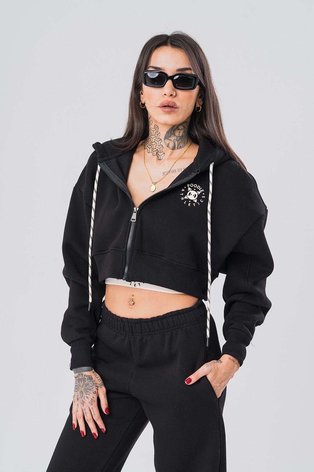 Actual Dahili Krop Detaylı Kapüşonlu Kadın Sweatshirt