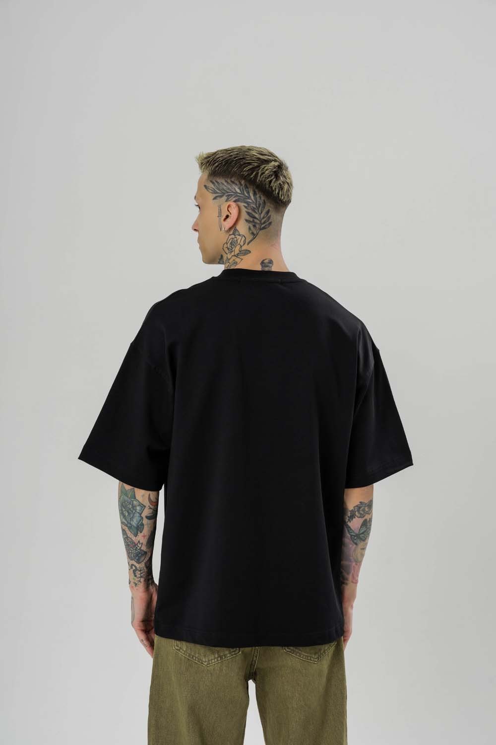 Palm Tree Saçaklı Cep Oversize T-shirt