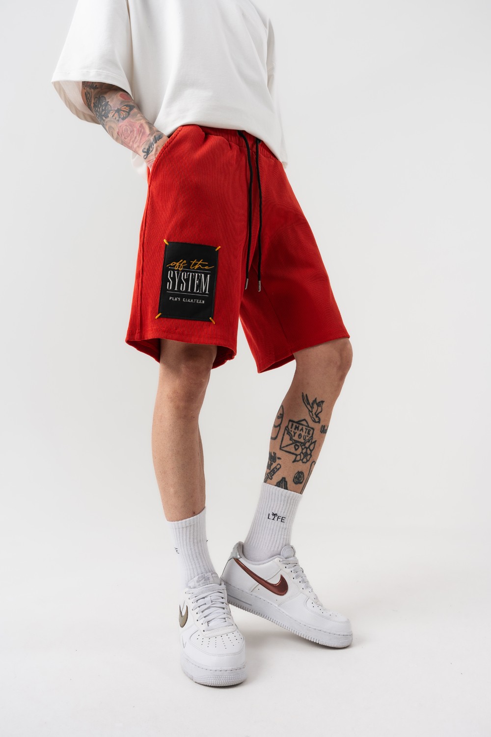 System Patch Nakış Oversize Şort