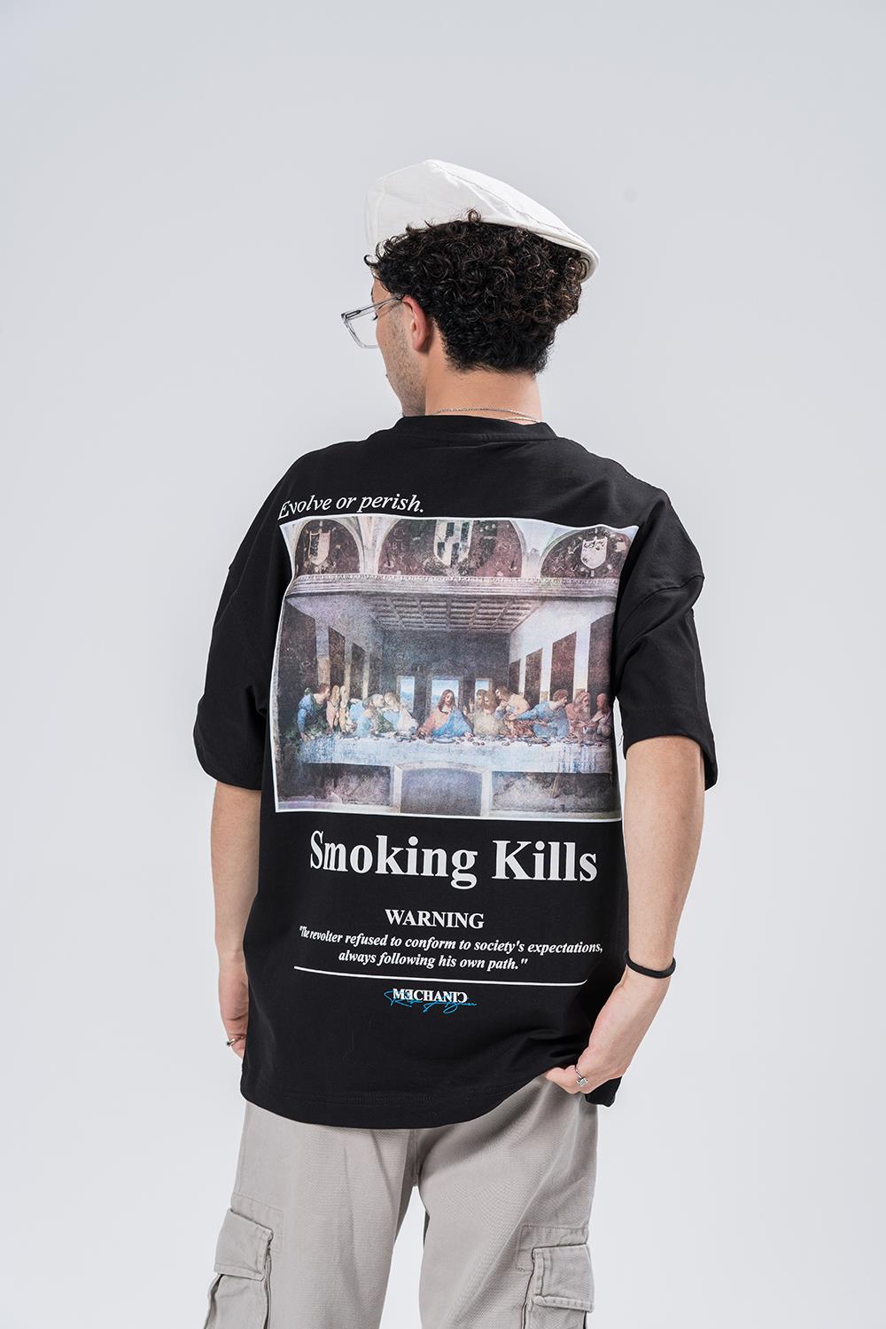 Warning  Bisiklet Yaka Oversize T-shirt