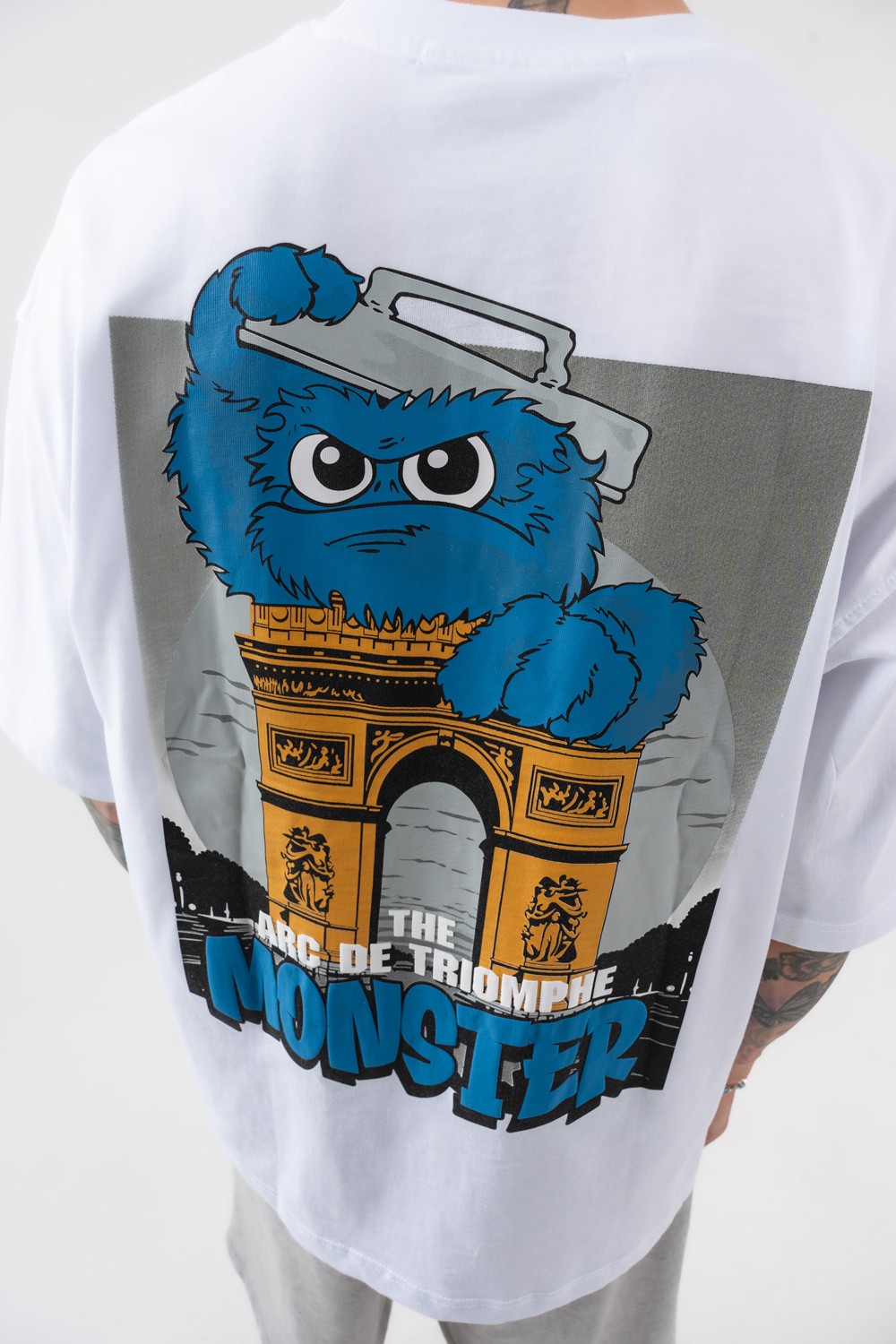 Monster Oversize T-shirt - Beyaz