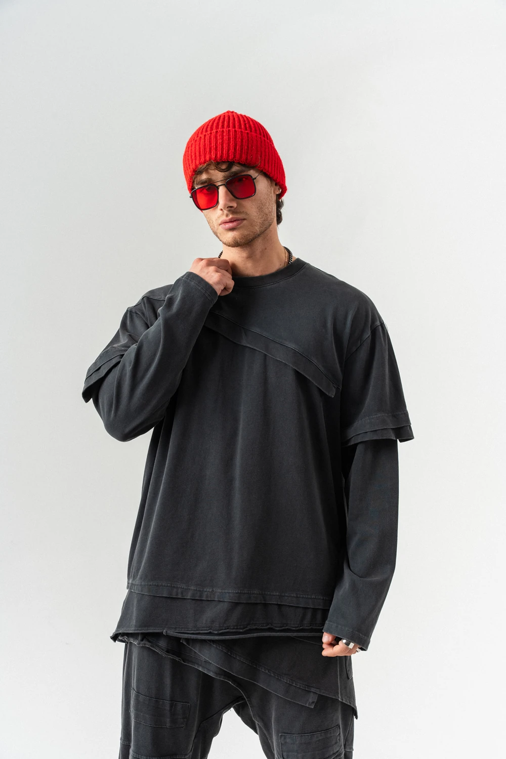 Ashfold Street Parça Detaylı Sweat ve Jogger Takım - Siyah