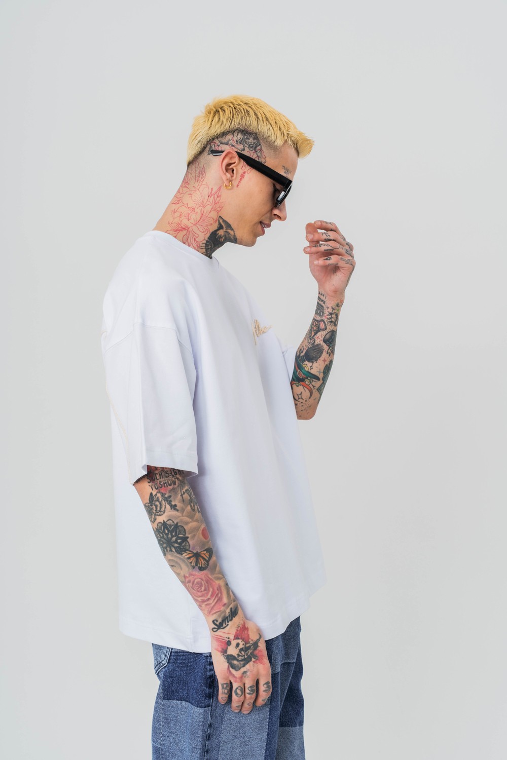 System Nakış Detaylı Oversize T-shirt