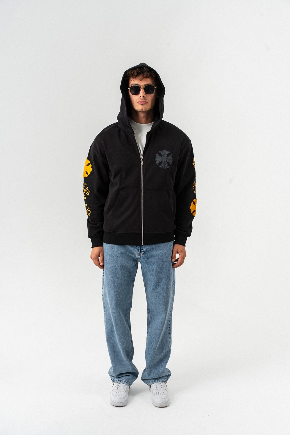 Streetcode Nakış Detay Fermuarlı Sweatshirt Hoodie