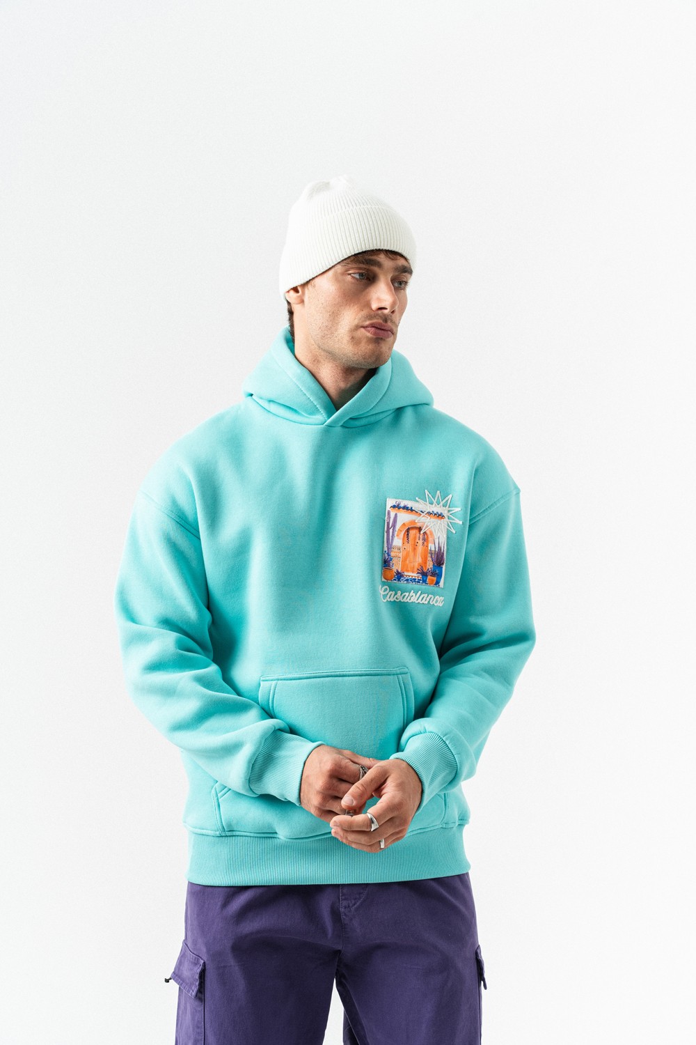 Casablanca Nakış ve Patch Detay Sweatshirt Hoodie