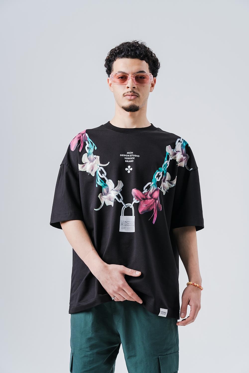 Chain  Bisiklet Yaka Oversize T-shirt