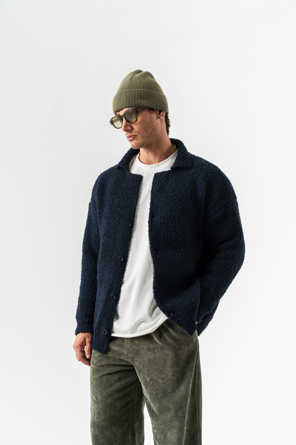 Coldline Düğmeli Peluş Hırka
