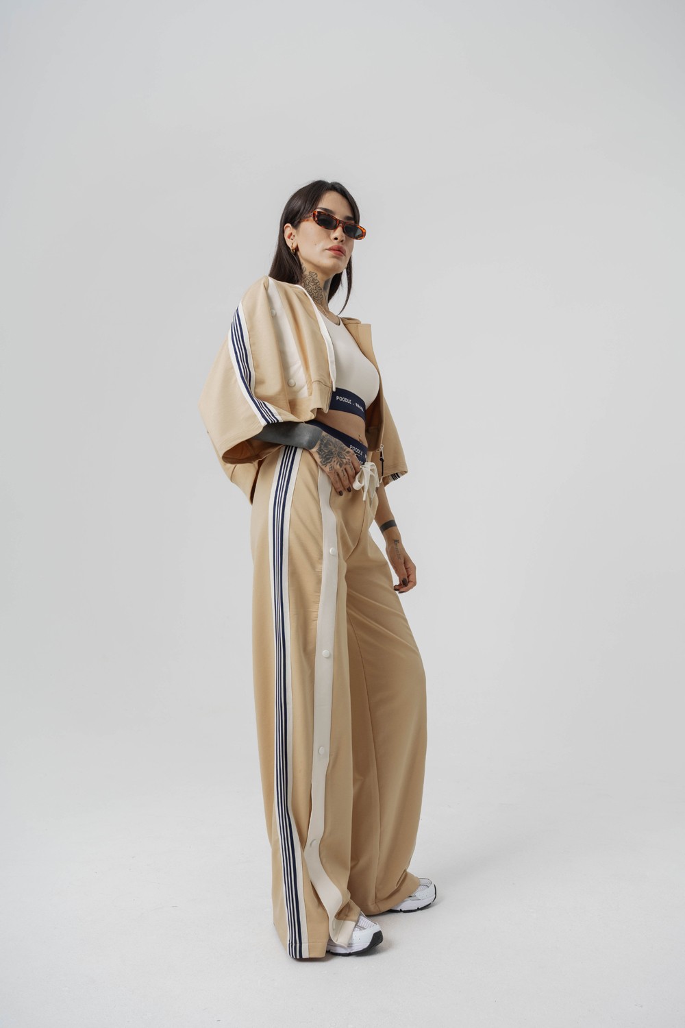 Urban Stripe Şerit ve Trok Detaylı Baggy Kadın Eşofman Alt