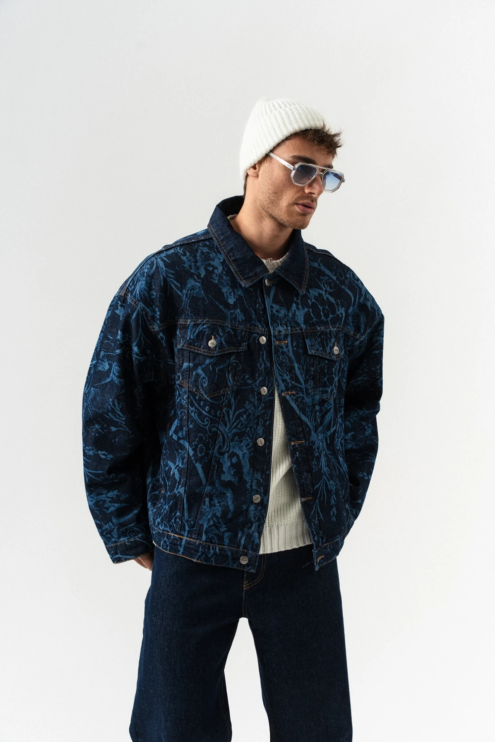 Angel Double Cep Detaylı Jean Ceket