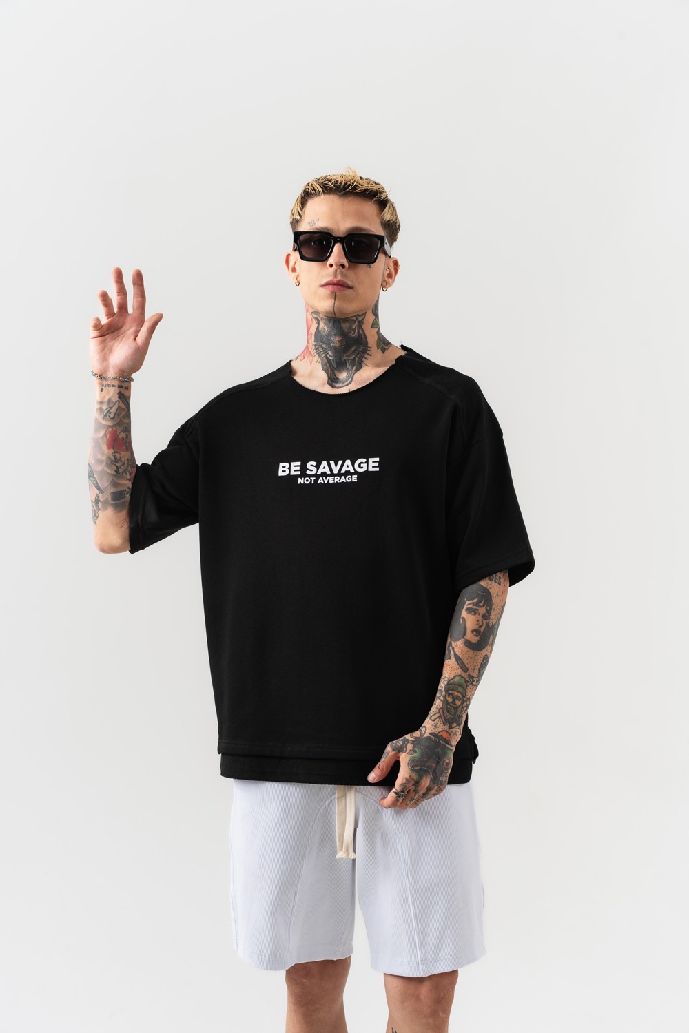 Be Savage Oversize T-shirt - Siyah