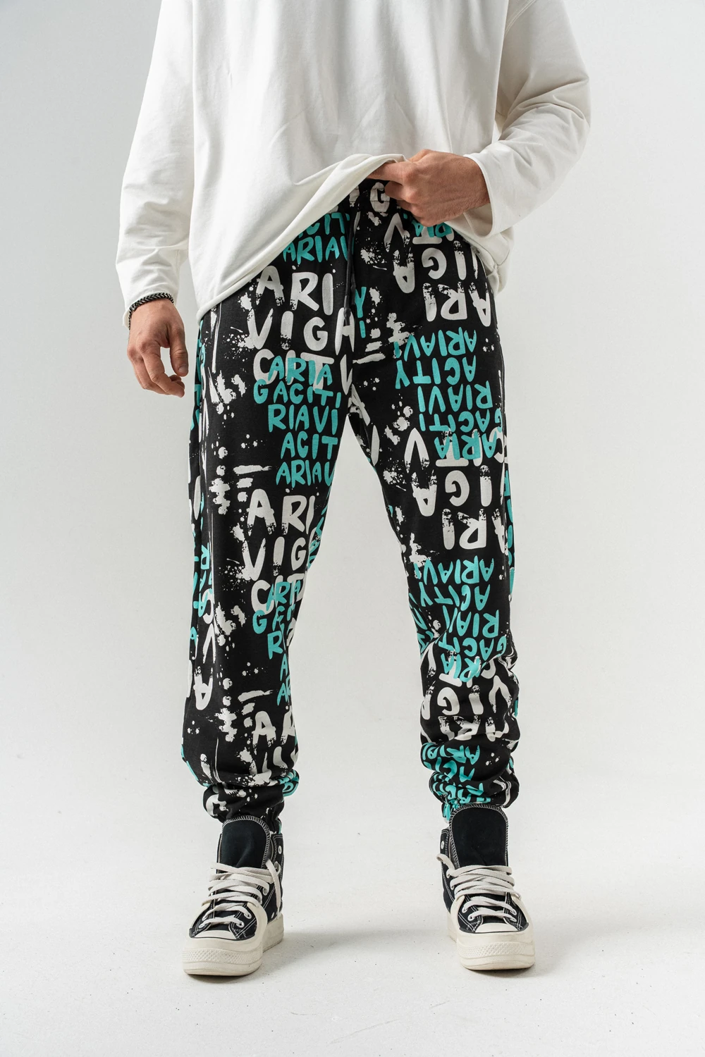 Underground Bel ve Paça Lastikli Jogger Eşofman - Siyah