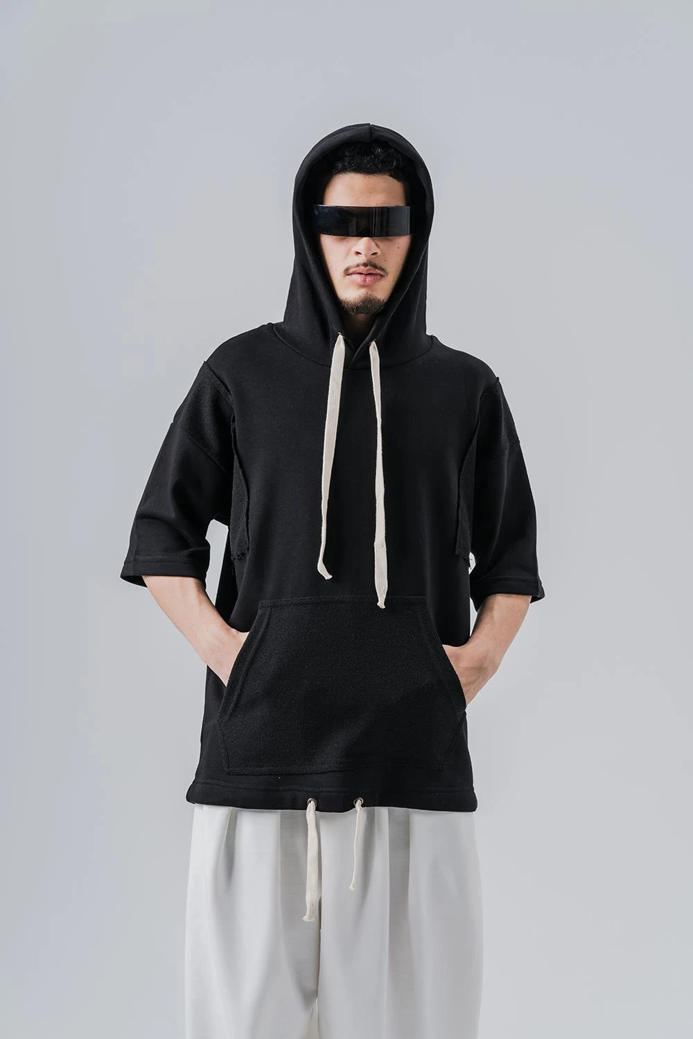 Gym 3 İplik Kanguru Cep Kapüşonlu T-shirt