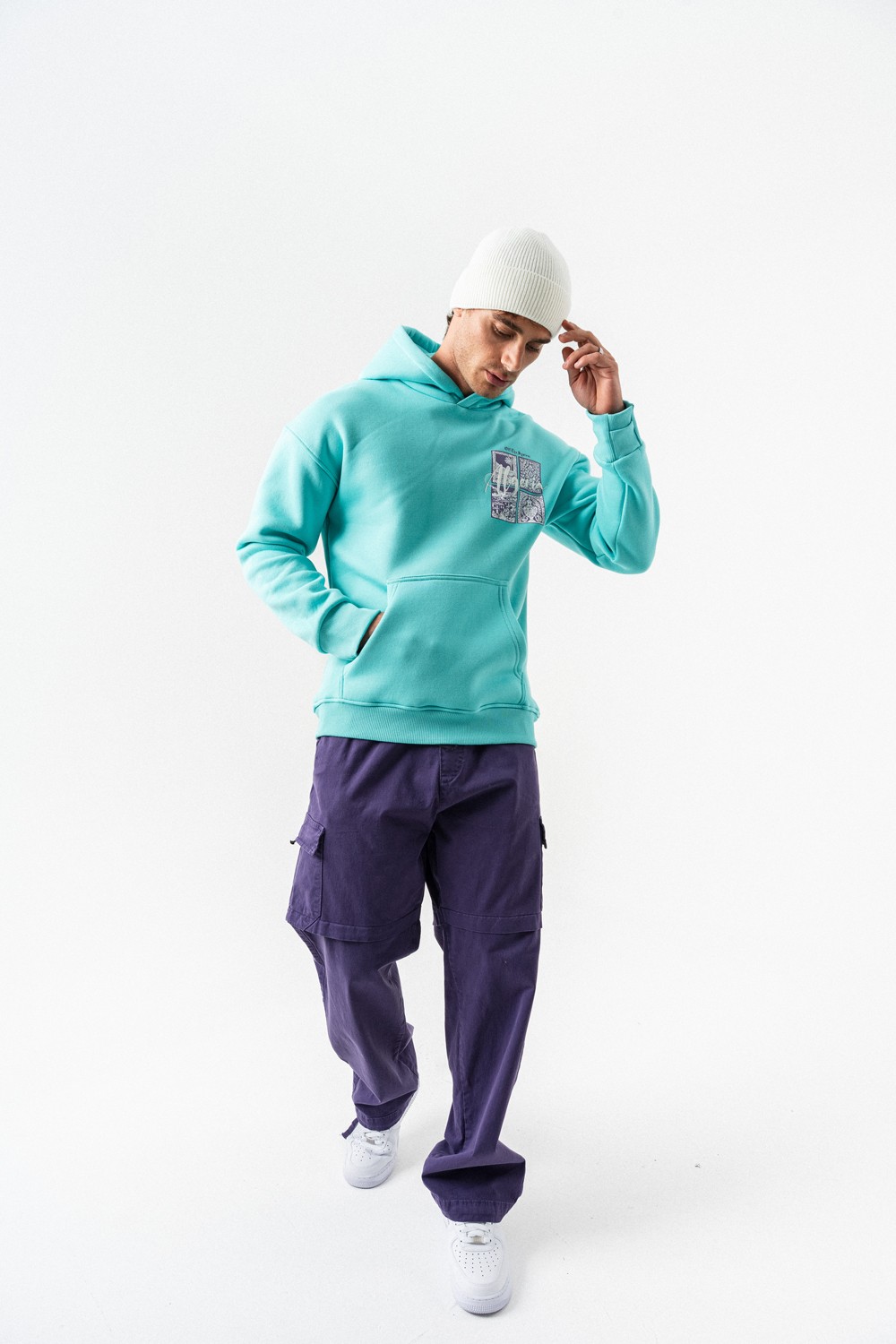 Algeria Nakış ve Patch Detay Sweatshirt Hoodie