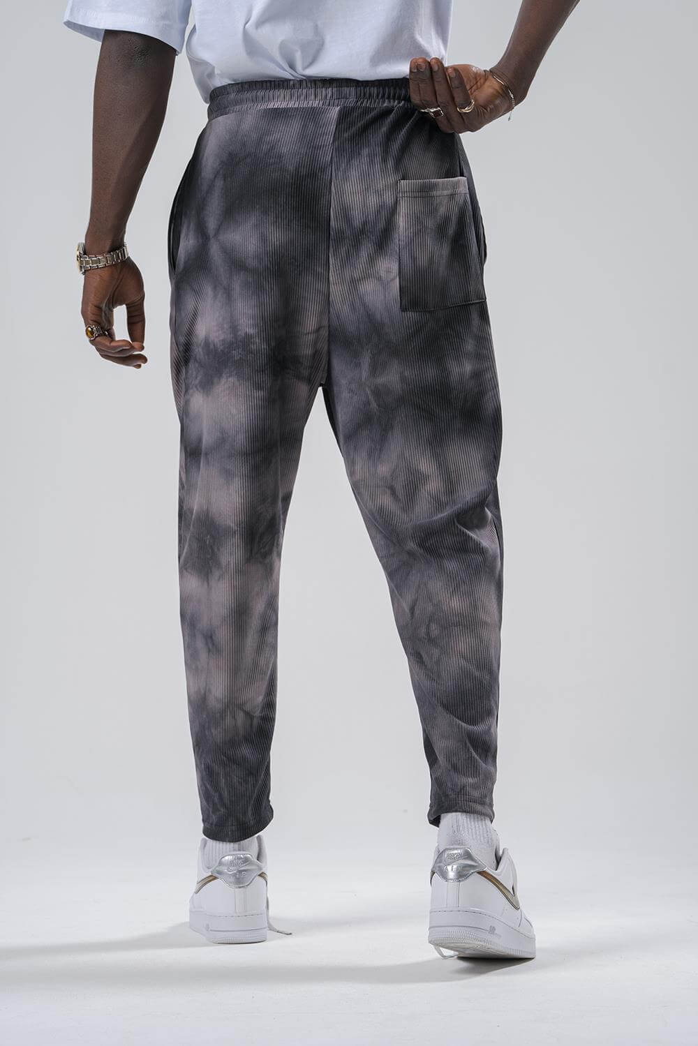 Batik  Fitilli ve Bel Lastikli Havuç Kesim Pantolon