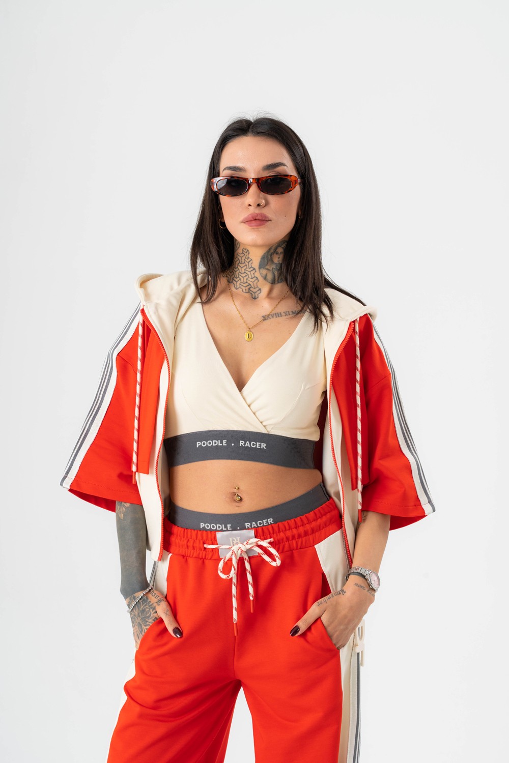 Wild Ease Crop ve Kapüşonlu T-shirt Bir Arada İkili Set