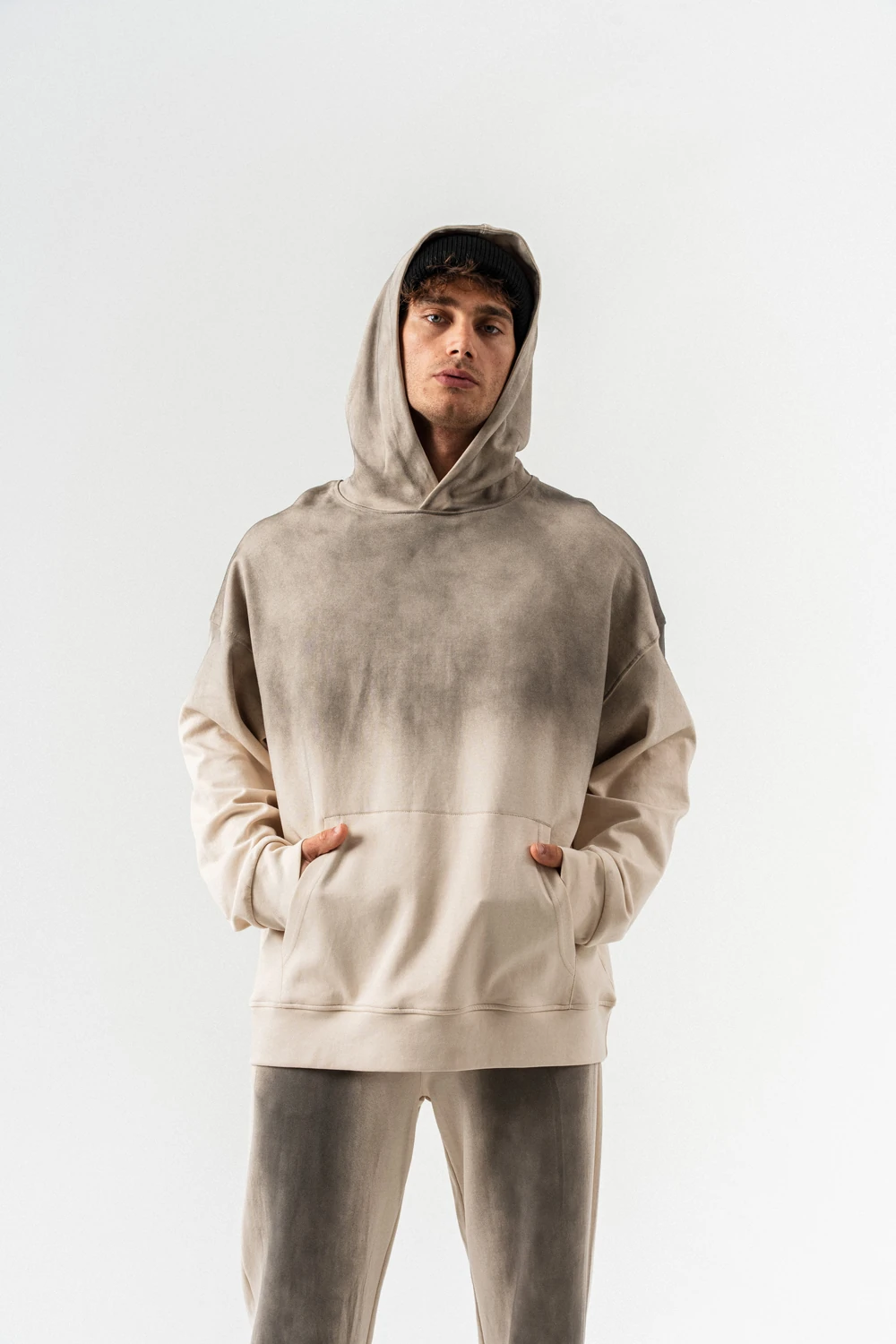 Stonewall Yıkamalı Bel ve Paça Lastikli Eşofman Takımı - Bej