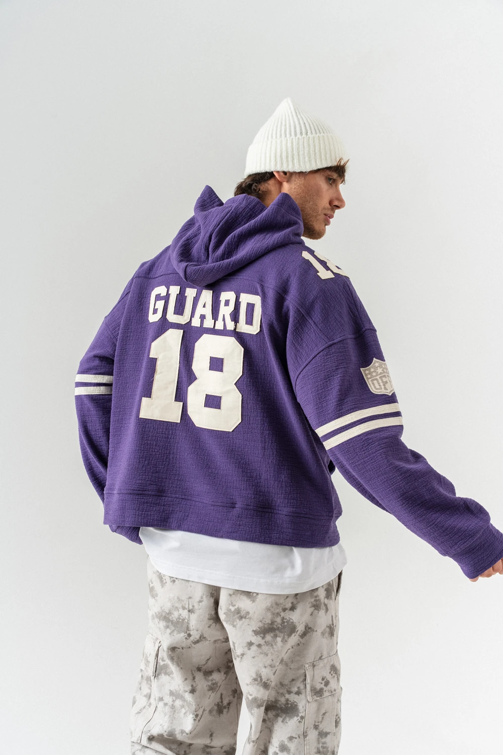 Guard 18 Patch Nakışlı Kapüşonlu Sweatshirt