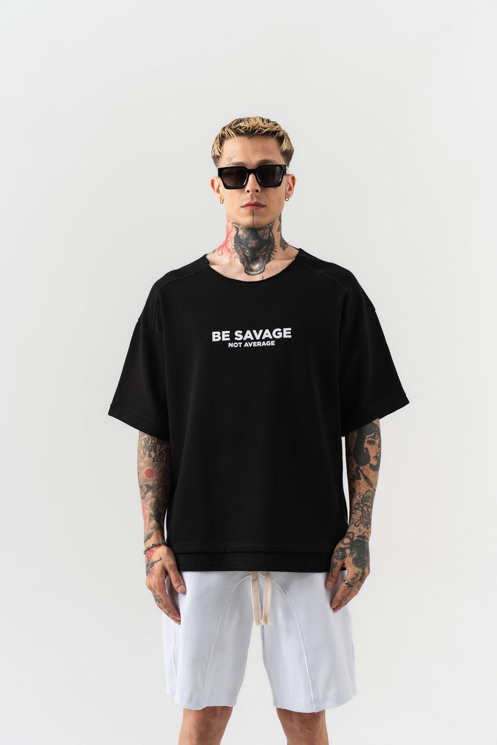 Be Savage Oversize T-shirt - Siyah