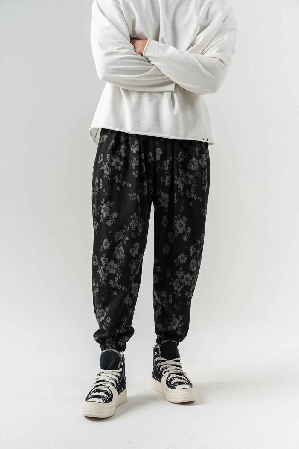 Flowpat Bel ve Paça Lastikli Pileli Şalvar